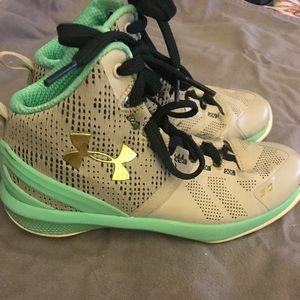 Steph Curry basketball shoes gray/sea foam